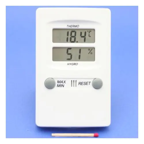Neue Ware Digital-Hygrometer /Thermometer weiss, mit MIN/MAX-Wertspeicher, 11 x 7 cm