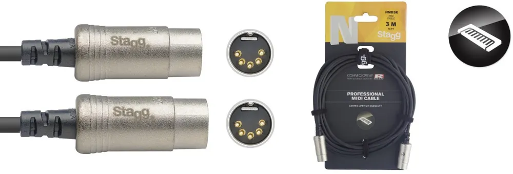 3 Meter MIDI Kabel DINm DLX Begrenztes Angebot