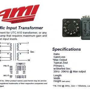 Versand Am Gleichen Tag TAB Funkenwerk AMI UT10 Transformer