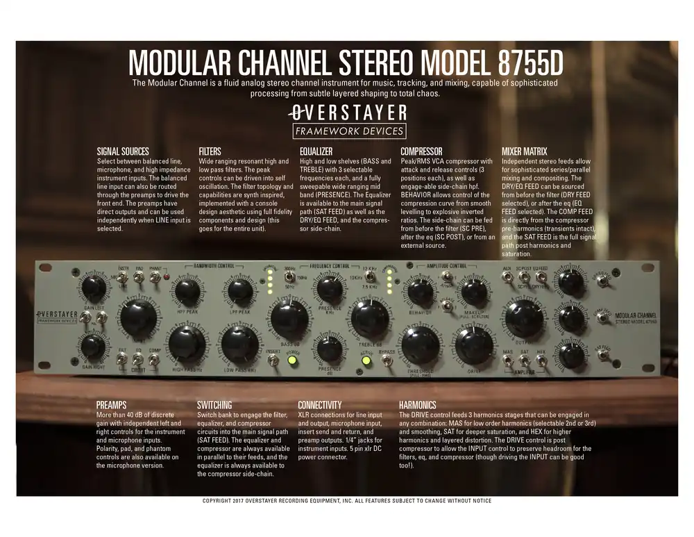 Overstayer MODULAR CHANNEL STEREO MODEL 8755DM Top-Preis