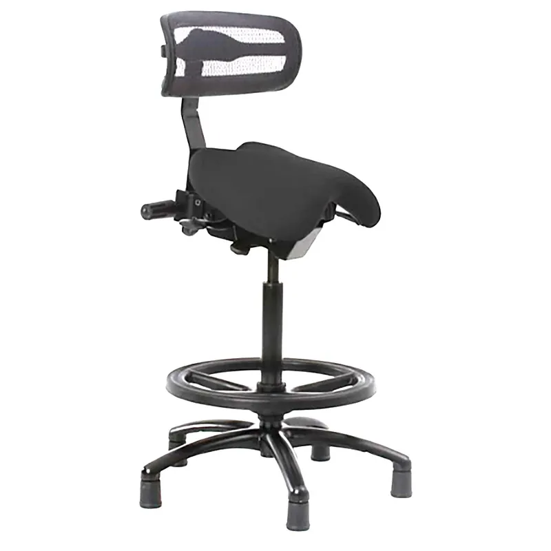 Markenware Ergolab Performer Series Studio Stool with Backrest