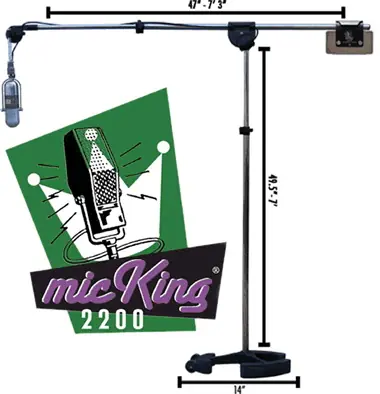 Latch Lake MK 2200 BF MicKing Big Foot Microphone Stand Neue Kollektion