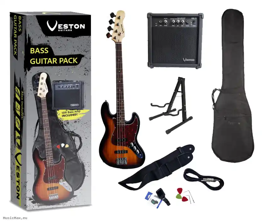 Sonderangebot VESTON VJB-SB J-BASS Bassgitarre Set