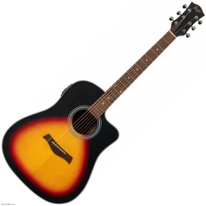 Top-Preis FLIGHT GUITARS D-175CE SB Elektroakustische Gitarre