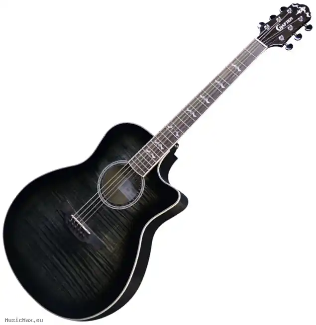 Abverkauf CRAFTER NOBLE TBK blk Elektroakustikgitarre mit Tasche