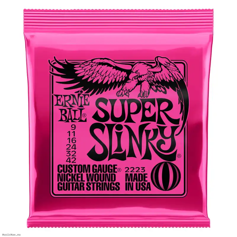 ERNIE BALL 2223 SUPER SLINKY 9-42 E-Gitarrensaiten Preis Gesenkt