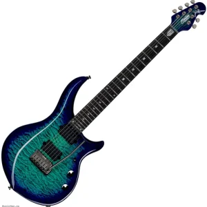 Ausverkauf STERLING MAJESTY 200X QUILTED MAPLE Curelean Paradise E-Gitarre mit Tasche