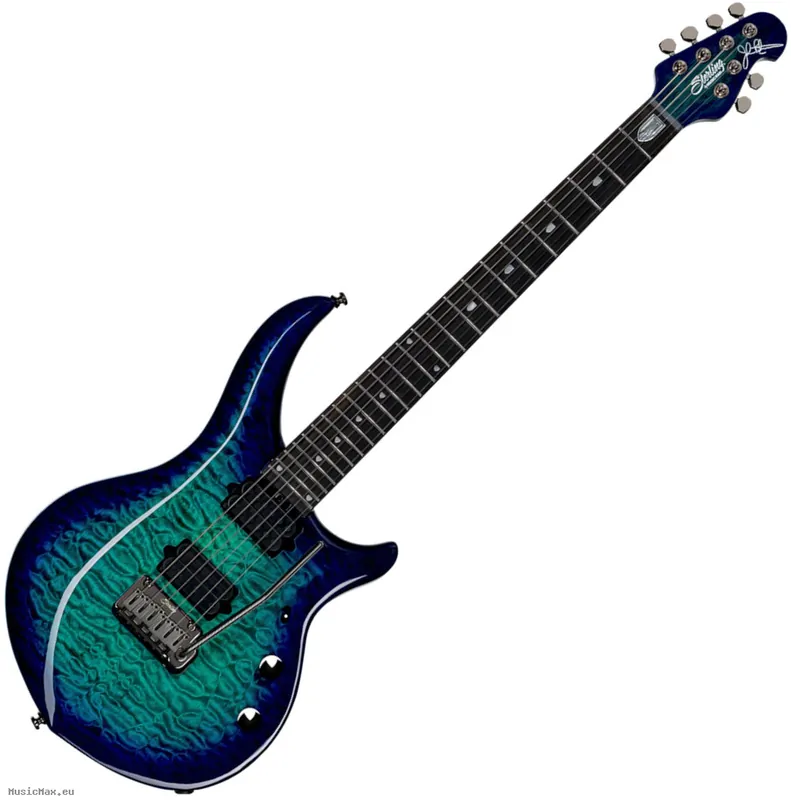 Ausverkauf STERLING MAJESTY 200X QUILTED MAPLE Curelean Paradise E-Gitarre mit Tasche