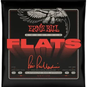 ERNIE BALL P02749 PINO PALADINO SMOOTHIE Medium 43-108 Flatwound Bass Saiten Begrenztes Angebot