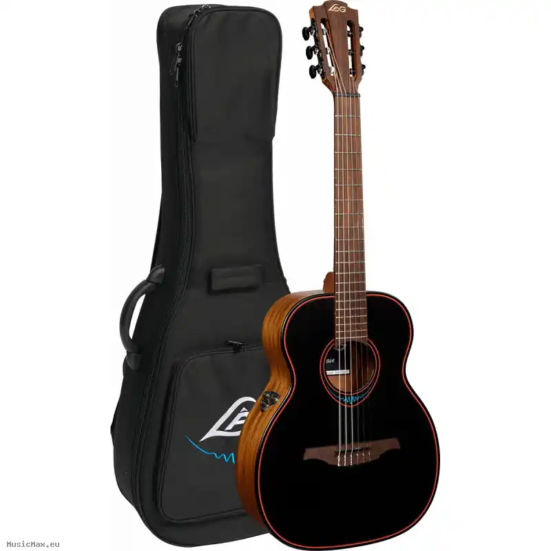 LAG TNBW1TE BLUE WAVE SMART Elektro Klassische Gitarre mit Tasche Preis Gesenkt