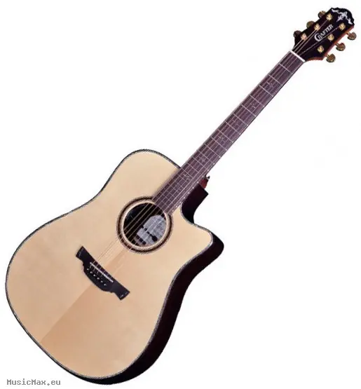 CRAFTER LX D-3000CE Natur Elektroakustikgitarre mit Koffer Neue Kollektion