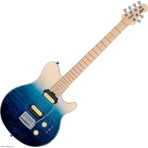 STERLING AXIS AX3 QUILTED MAPLE Spectrum Blue E-Gitarre Highlight