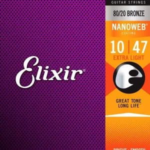 ELIXIR 11002 NANOWEB 10-47 Beschichtete Akustikgitarrensaiten Sonderangebot