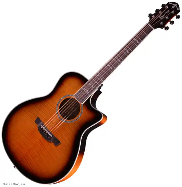 Preiswert CRAFTER NOBLE VTG Elektroakustikgitarre mit Tasche