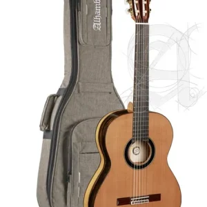 Versand Am Gleichen Tag ALHAMBRA 6P EBANO White Ebony Klassische Gitarre mit Tasche