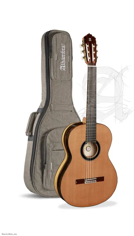 Versand Am Gleichen Tag ALHAMBRA 6P EBANO White Ebony Klassische Gitarre mit Tasche