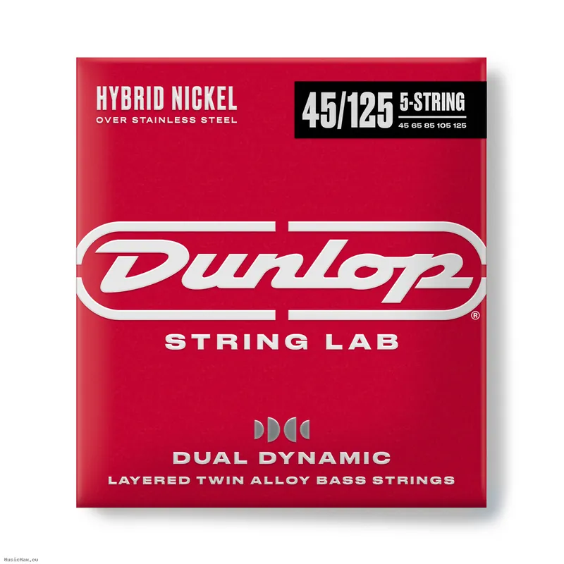 DUNLOP DBHYN45125 DUAL DYNAMIC Nickel Steel 45-125 Bass Saiten Neuheit