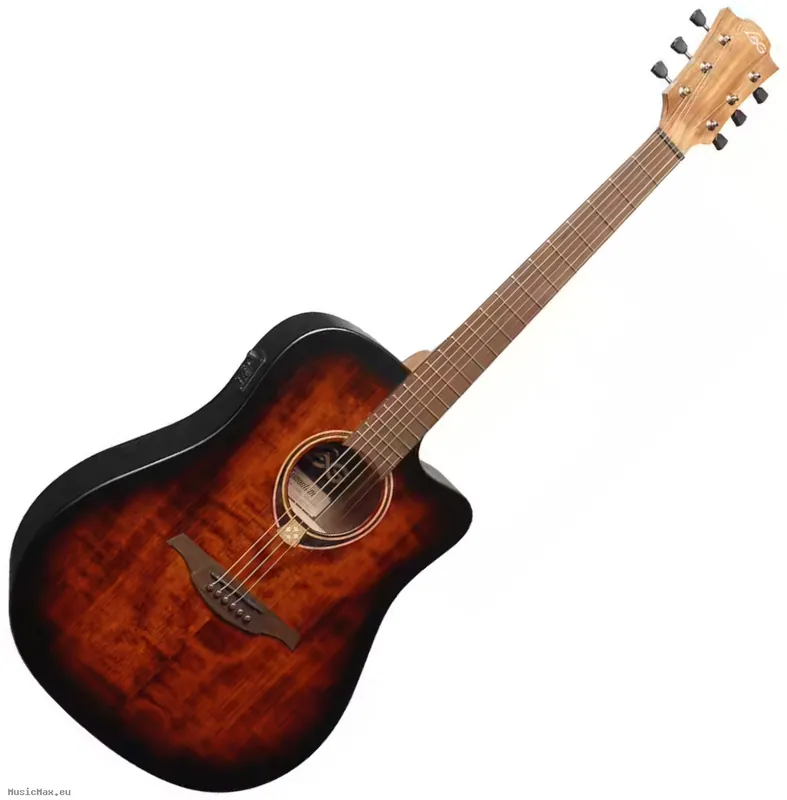 Neu LAG T70DCE-B&B Black & Brown Elektroakustische Gitarre