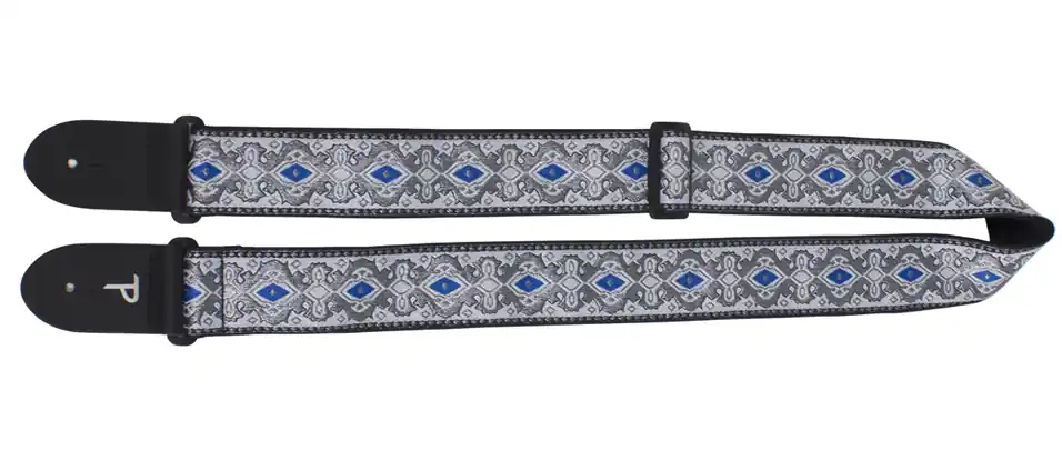 Perri's 7277 Jacquard Gurt, blue/silver pattern Kracherpreis
