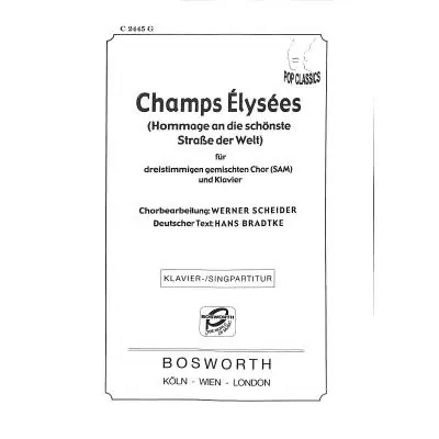Beliebt Wilsh Champs Elysees Chorpartitur Klavier BOE-C2445G