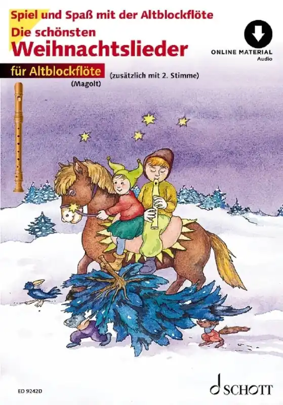 Neuheit Die schönsten Weihnachtslieder 1-2 Alt Blockflöten Audio ED9242D