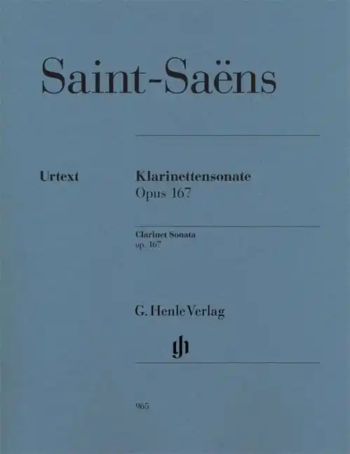 Saint-Saëns Sonate op 167 Klarinette Klavier HN965 Meistverkauft