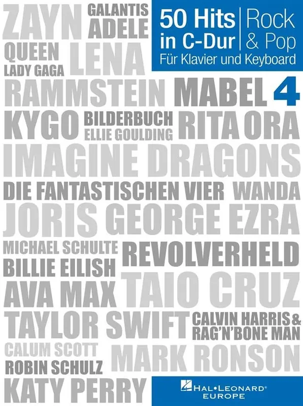 Neu 50 Hits in C-Dur 4: Rock & Pop Klavier Gesang Gitarre BOE7968