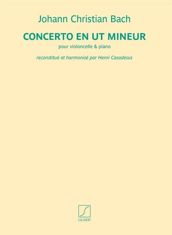 Billig Bach Concerto en Ut Mineur Violoncello Klavier SLB5894