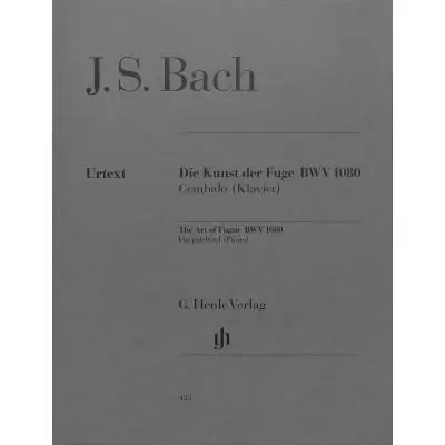 Solange Der Vorrat Reicht Bach Kunst der Fuge BWV1080 Klavier HN423