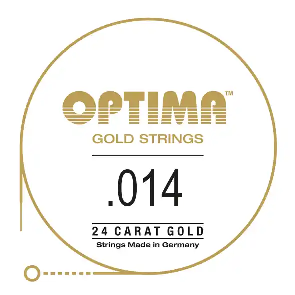 Zertifiziert Gold Einzelsaite 014 plain
