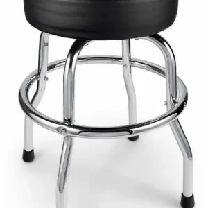 18N0399 Barstool schwarz chrom Kostenloser Rückversand