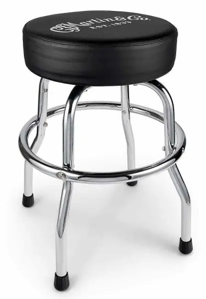 18N0399 Barstool schwarz chrom Kostenloser Rückversand
