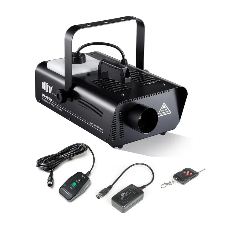 DJ POWER Nebelmaschine PT-1500 mit Funk-Fernbedienung, 1300 Watt Leistung, 679 m³ Nebel pro Minute Neue Ware