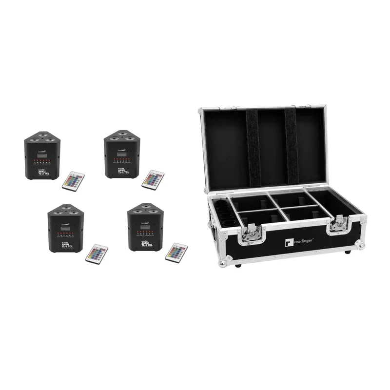 Bestpreis EUROLITE Set 4x AKKU TL-3 TCL QuickDMX + Case mit Ladefunktion
