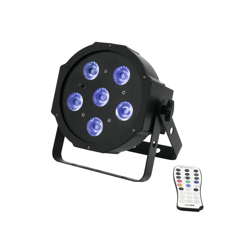 Solange Der Vorrat Reicht EUROLITE LED SLS-603 TCL + UV Floor - Flacher Scheinwerfer mit 5 x 3-W-3in1-LED (RGB) und einer 3-W-UV-LED