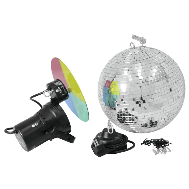 Solange Der Vorrat Reicht EUROLITE Spiegelkugelset 30cm mit Pinspot