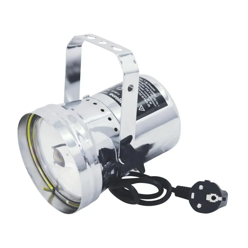 EUROLITE T-36 Pinspot mit Stecker, silber Kostenloser Rückversand