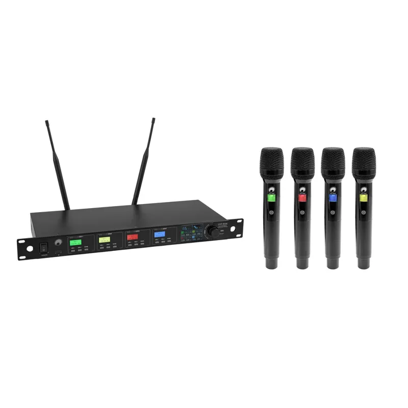 Letzte Chance OMNITRONIC UHF-604 4-Kanal Funkmikrofon-System 823-832/863-865 MHz