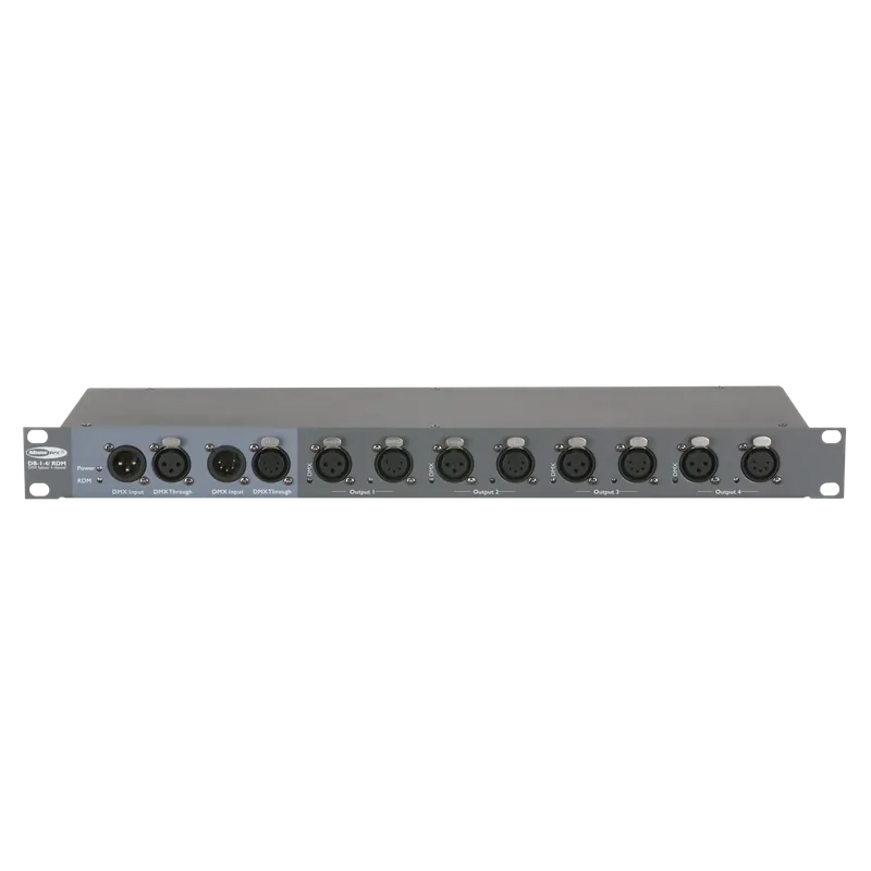 Echt SHOWTEC DB-1-4/RDM DMX Booster mit 4 Kanälen und RDM 3- & 5-poligen XLR-Anschlüssen DMX Booster mit 4 Kanälen und RDM 3- & 5-poligen XLR-Anschlüssen