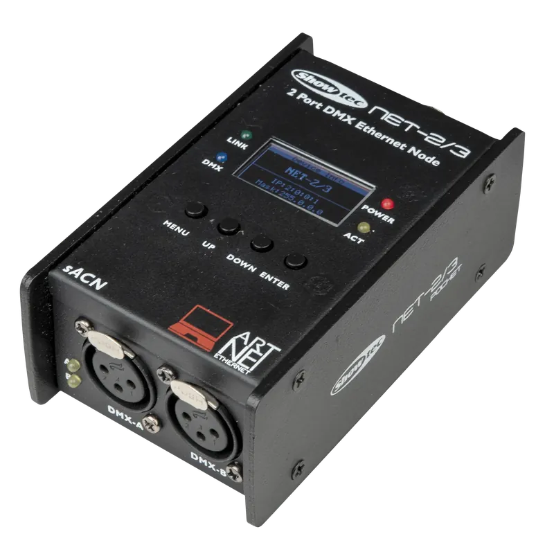 Neu SHOWTEC NET-2/3 Pocket Art-Net-Node mit 2 Kanälen - XLR - 3-polig Art-Net-Node mit 2 Kanälen - XLR - 3-polig
