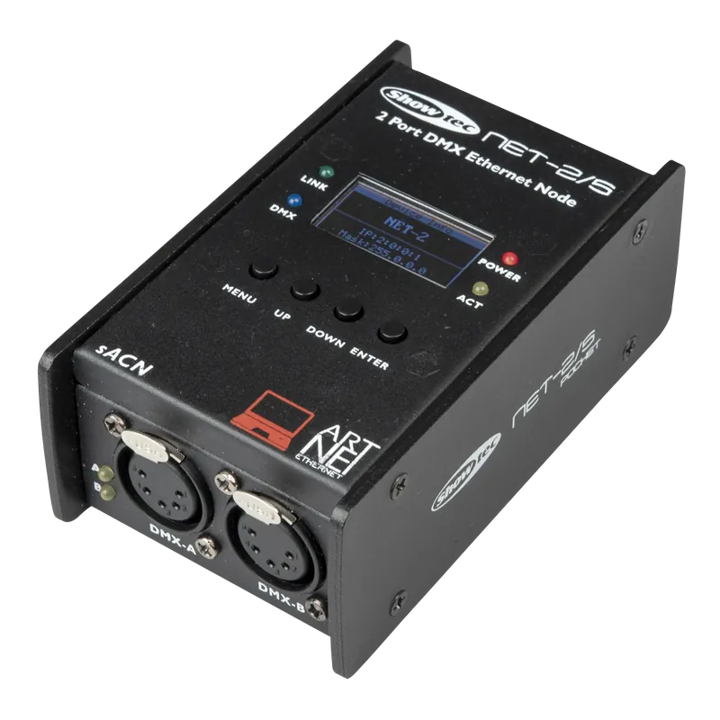 Markenprodukt SHOWTEC NET-2/5 Pocket Art-Net-Node mit 2 Kanälen - XLR - 5-polig Art-Net-Node mit 2 Kanälen - XLR - 5-polig