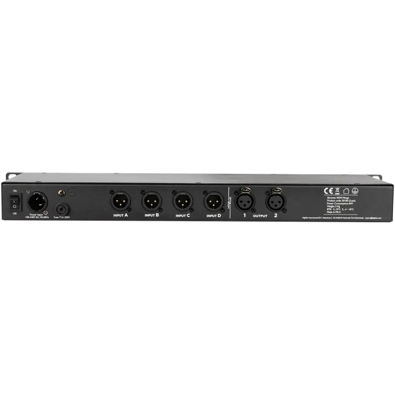 Kracherpreis SHOWTEC RDM Merge 4-zu-2-DMX-Merger mit RDM (3-polig)