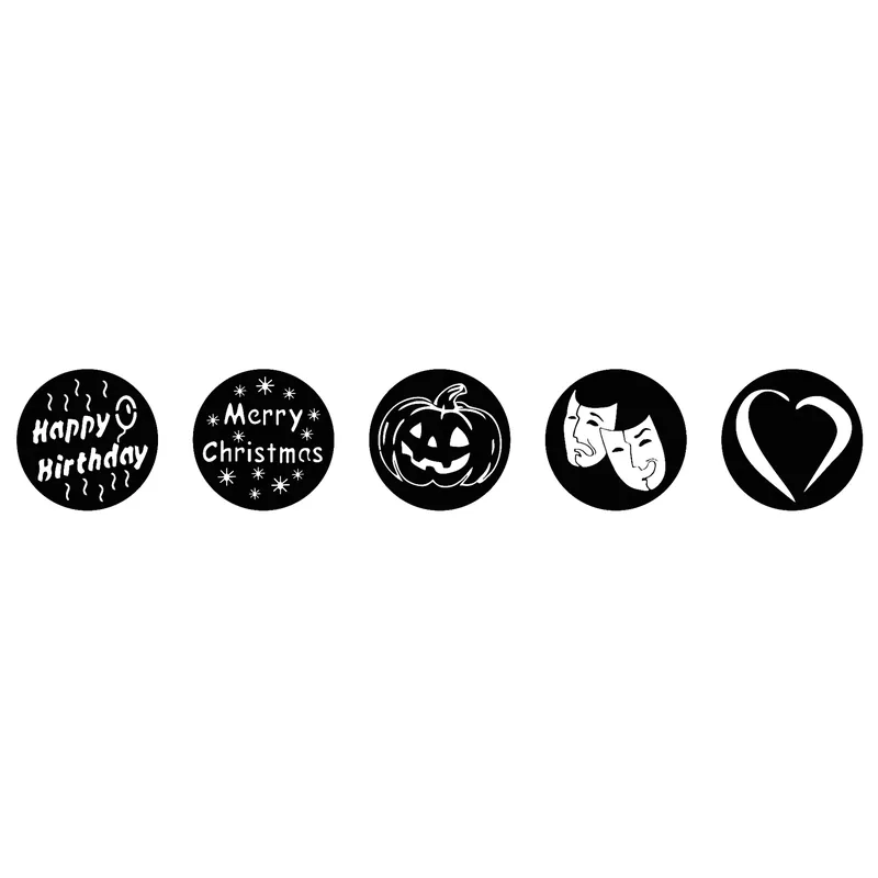 SHOWTEC Season Gobo-Set für ACT Profile 50 WW Gobos von 5 Jahreszeiten (Geburtstag, Weihnachten, Halloween, Karneval und Liebe) Kracherpreis