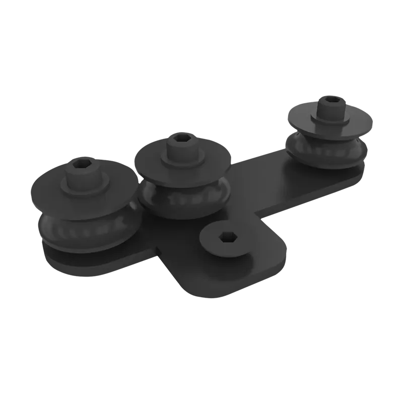 Neu Im Sortiment WENTEX Rope Guide, Black 3 Rollen - pulverbeschichtet 3 Rollen - pulverbeschichtet