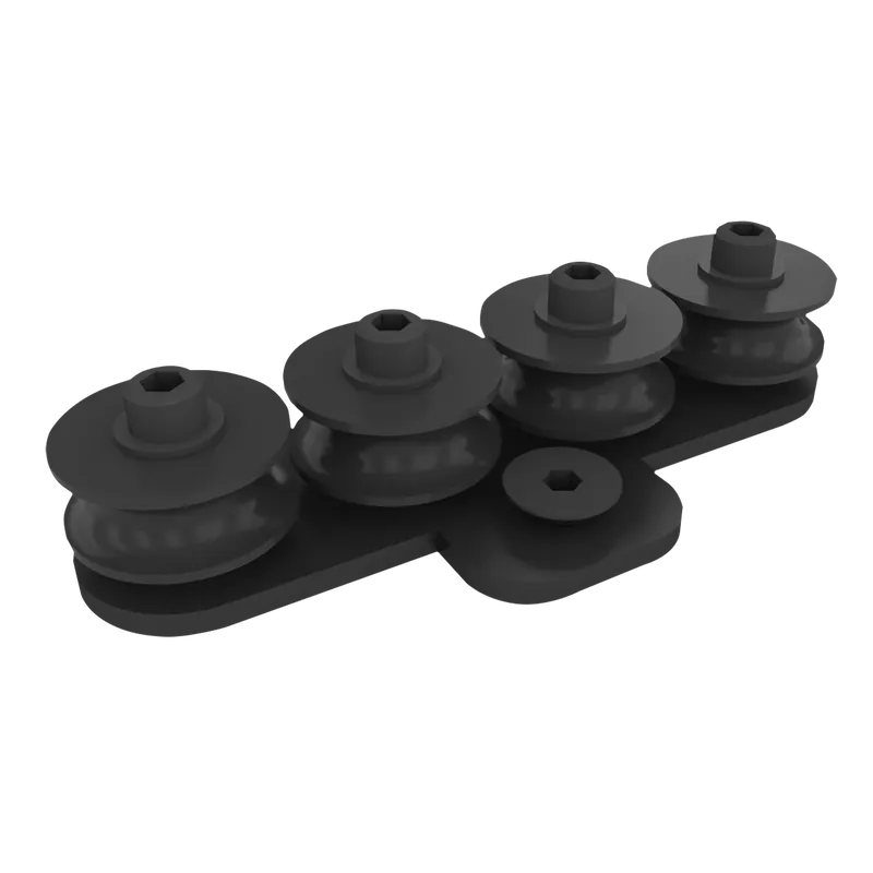 WENTEX Rope Guide, Black 4 Rollen - pulverbeschichtet 4 Rollen - pulverbeschichtet Versand Am Gleichen Tag