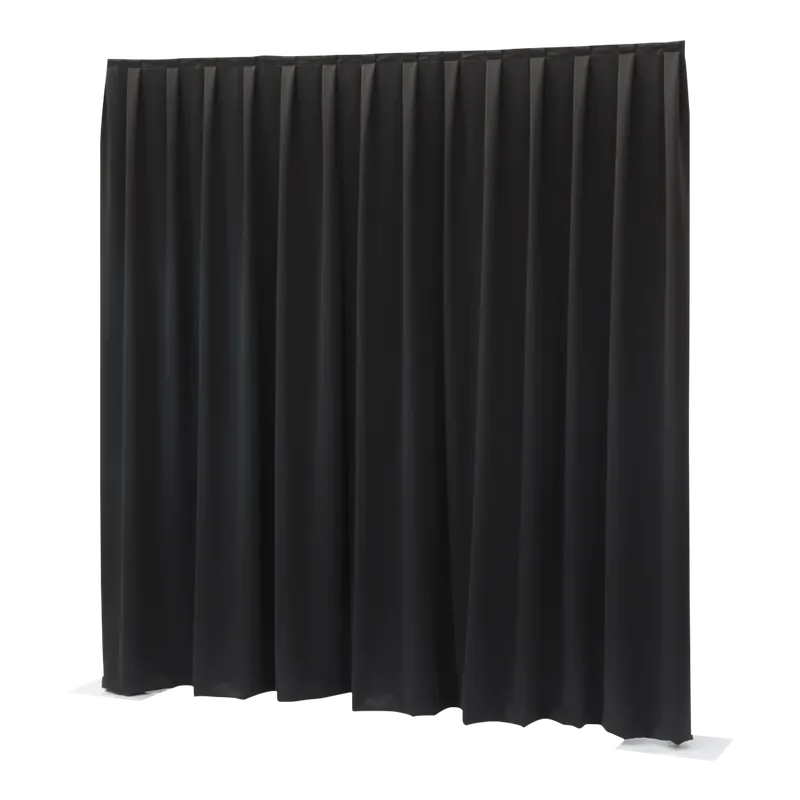 Billig WENTEX P&D Vorhang Dimout 260 g/m² Schwarz - 330 x 400 cm (B x H) - gewellt