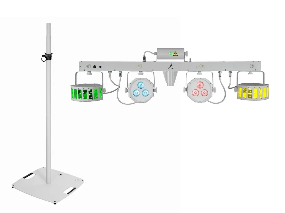 Kostenloser Versand EUROLITE Set LED KLS Laser Bar FX-Lichtset weiß + BPS-3 Boxenhochständer weiß