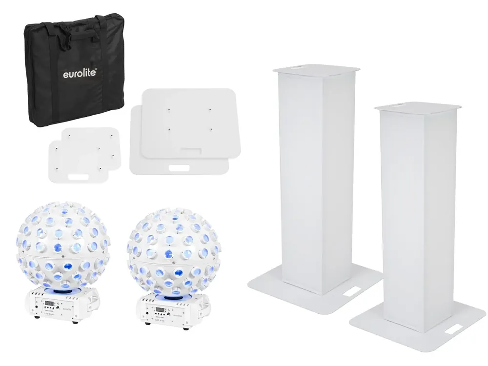 Billig EUROLITE Set 2x Stage Stand 100cm + 2x LED B-40 Strahleneffekt weiß