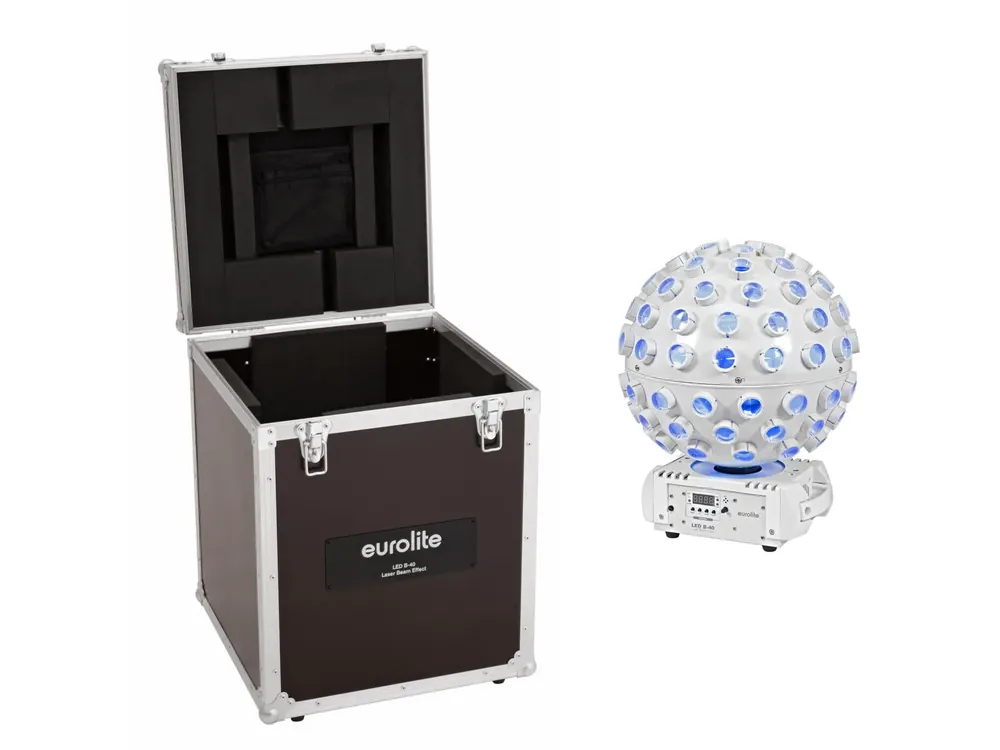 EUROLITE Set LED B-40 Laser Strahleneffekt weiß + Case Ausverkauf