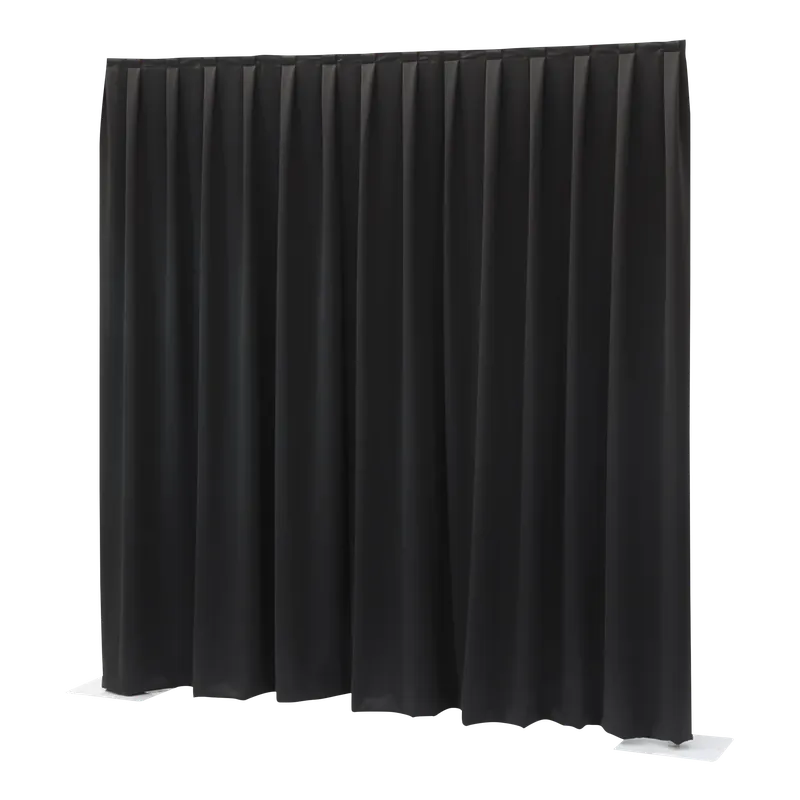 Garantierte Lieferung WENTEX P&D Vorhang MCS 300 g/m² Schwarz - 330 x 120 cm (B x H) - gewellt